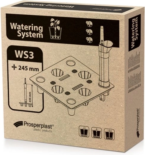 Système d’arrosage automatique pour pots carrés 24,5 × 24,5 cm