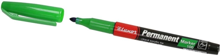 Marqueur permanent LUXOR 100, vert, 1–2 mm