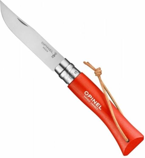 Opinel N°07 Trekking couteau de poche orange, bois de hêtre