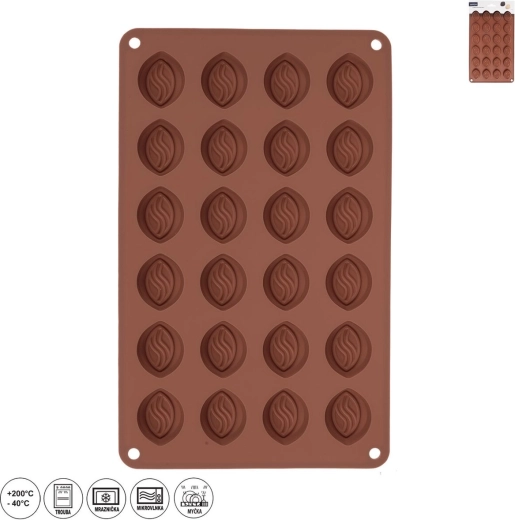 Moule en silicone pour pralines 24 pcs – grain de café