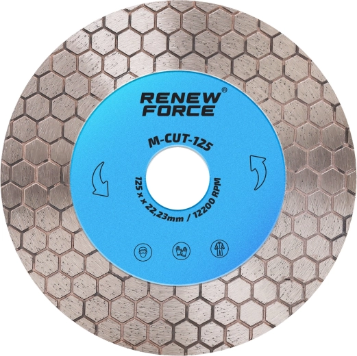 Disque diamanté pour la découpe du grès cérame et de la céramique Renew Force 125 mm