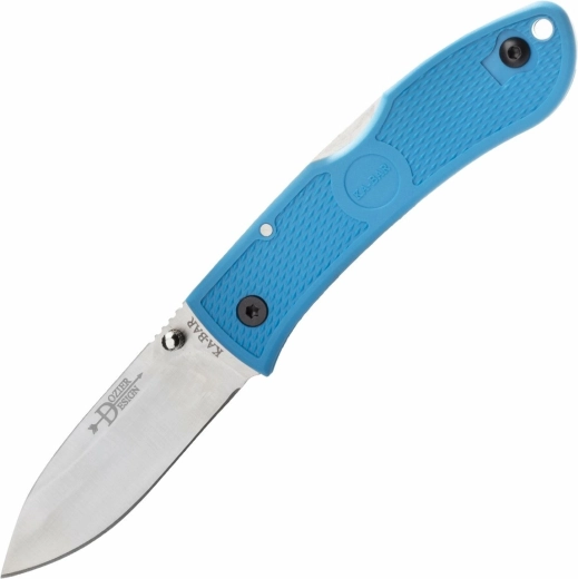 Couteau pliant KA-BAR Dozier Hunter, Zytel bleu, 7,5 cm
