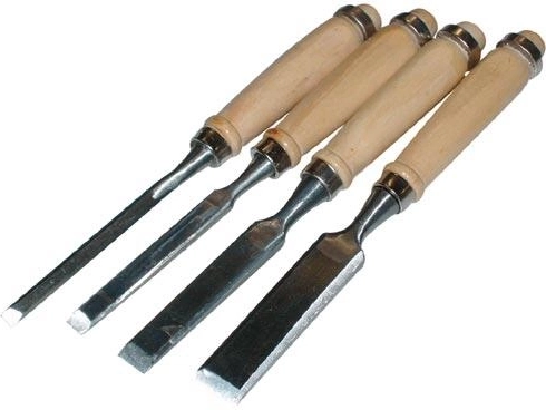 Jeu de ciseaux à bois 4 pcs avec manche en bois