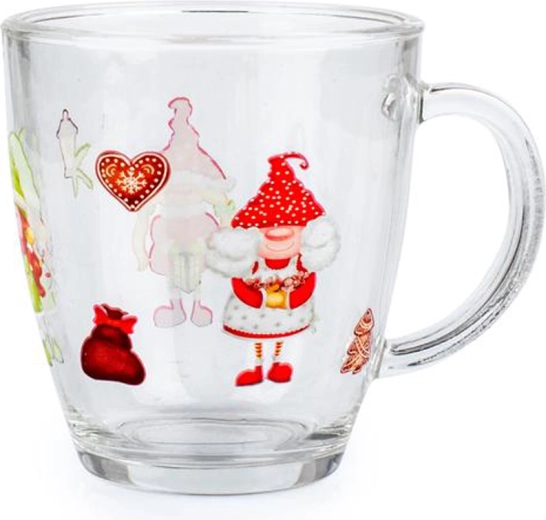 Tasse en verre Toro 350 ml avec motif de petits elfes