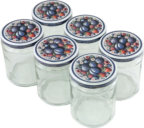 Lot de bocaux à vis Twist 540 ml avec couvercles 82 mm, 6 pièces