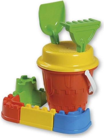 Androni ensemble de sable château avec remparts moyen – Rouge