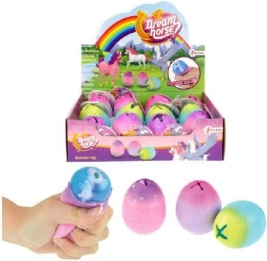 Œuf antistress à presser avec licorne
