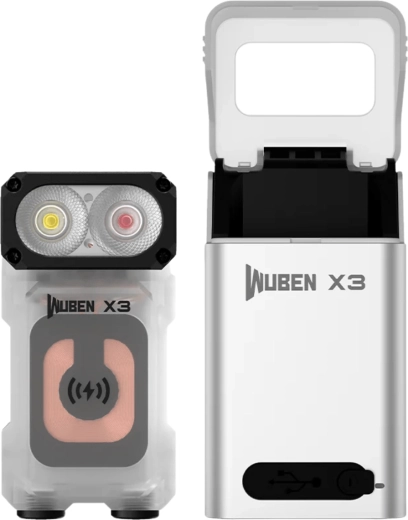 Wuben X3 White lampe de poche EDC 700 lm avec boîtier de charge sans fil en aluminium, blanc