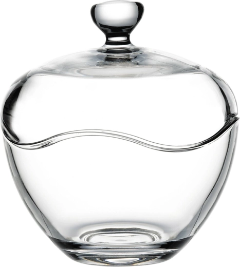 Sucrier en verre avec couvercle PSB 13 cm