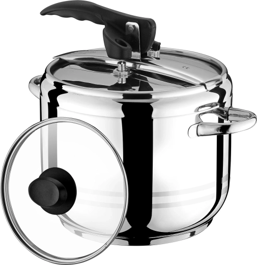 Autocuiseur 5 l AXIO en acier inoxydable avec couvercle en verre