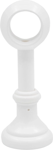 Support blanc en plastique pour tringle à rideau