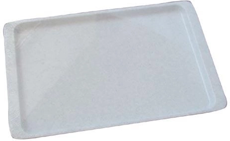 Plateau de service en plastique aspect marbre 28 × 18 cm