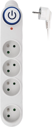 Solight multiprise avec protection contre les surtensions 150 J, 4 prises, 1,5 m, blanche