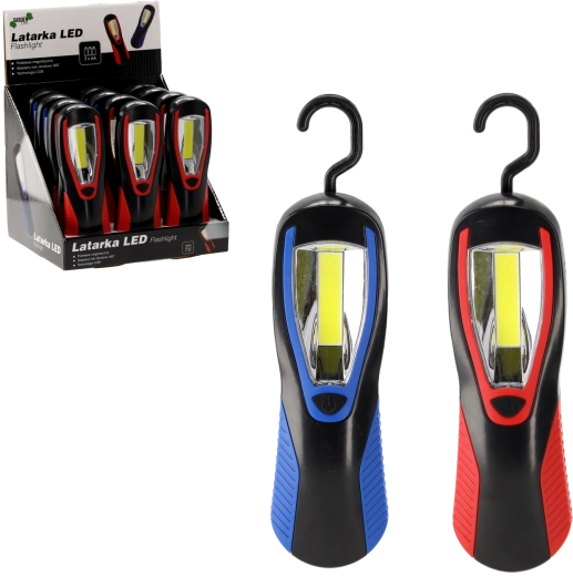 Lampe de travail LED avec crochet, couleurs assorties