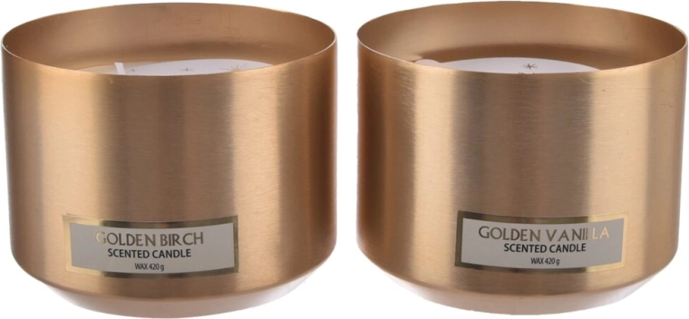 Bougie parfumée en boîte métallique Christmas dorée 515 g