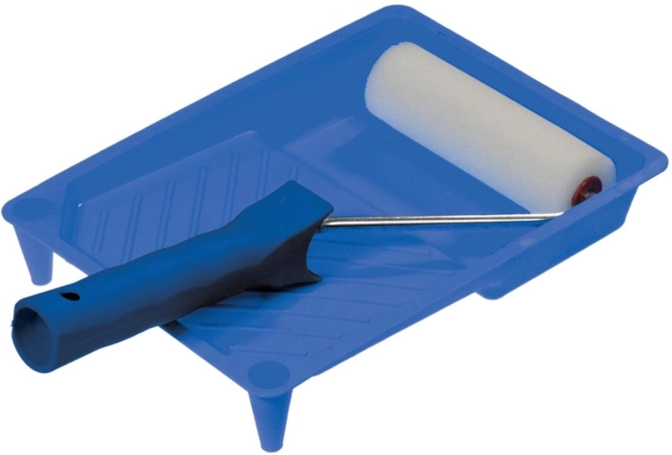 Kit de peinture 7 cm avec rouleau, manche et bac