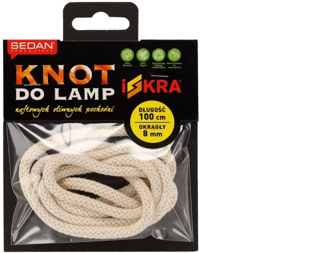 Mèche ronde de rechange en coton pour lampe à pétrole/gazole 8 mm