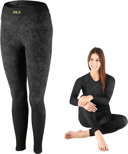 Leggings thermiques femme NILS ROSA noirs
