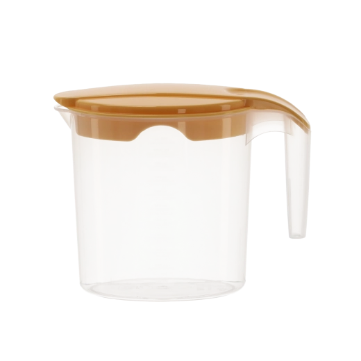 Pichet en plastique avec couvercle et verre doseur 1 l - 1 pièce