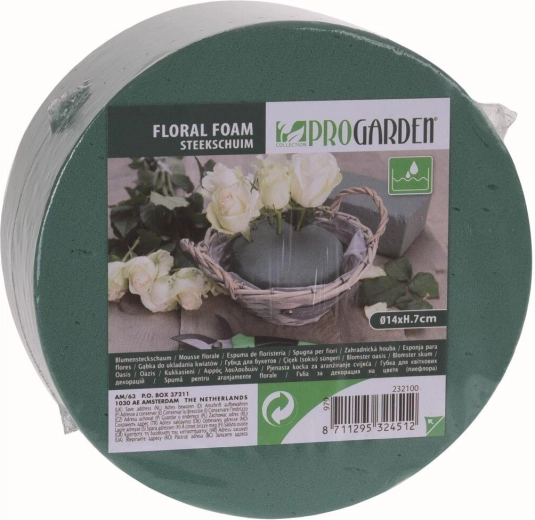 Mousse d’arrangement FLOREX diamètre 14 cm, hauteur 7 cm
