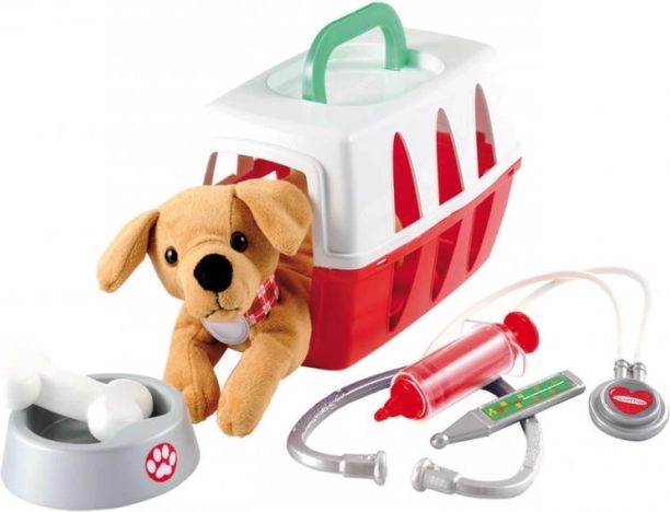 Mallette de vétérinaire pour enfant avec petit chien et accessoires