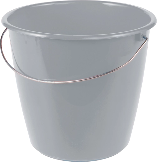 Seau 5 l avec anse métallique, gris