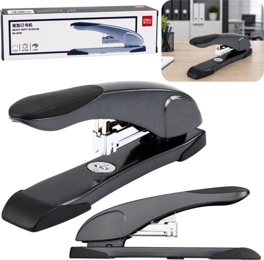 Agrafeuse Deli Heavy Duty jusqu’à 100 feuilles 23/10 noire