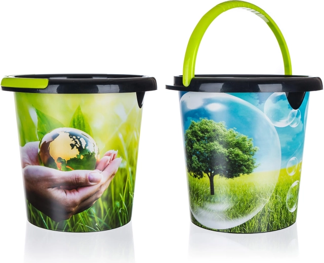 Seau Eco avec bec verseur 10 l en plastique recyclé