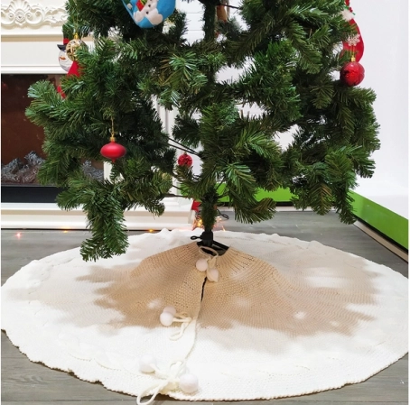 Tapis pour sapin de Noël - blanc