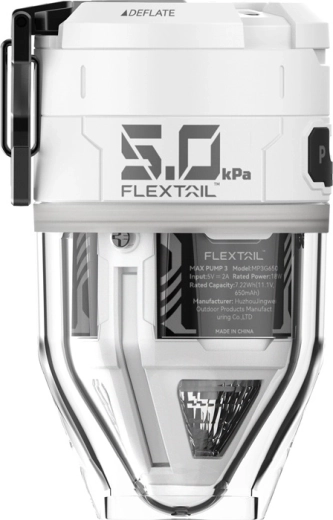 Flextail Max Pump 3 pompe électrique portable avec lampe torche blanche