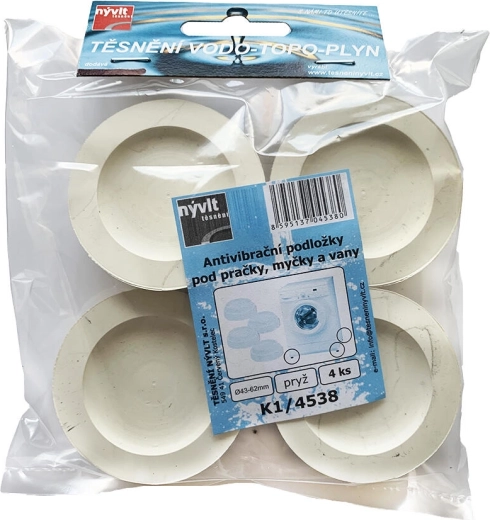 Patins antivibrations pour lave-linge, lave-vaisselle et baignoire (4 pcs)