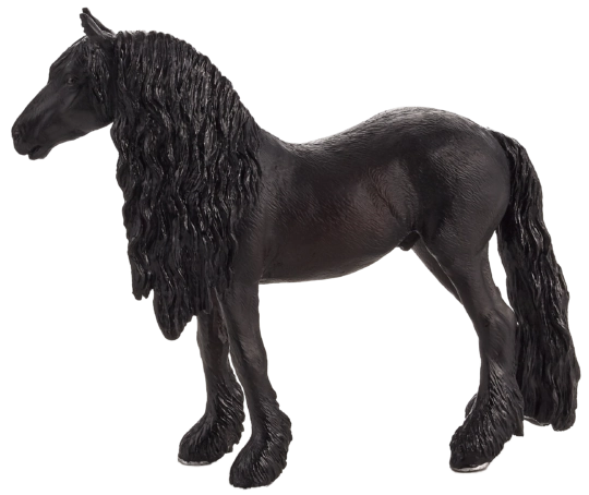 Mojo cheval frison – figurine réaliste pour enfants et collectionneurs