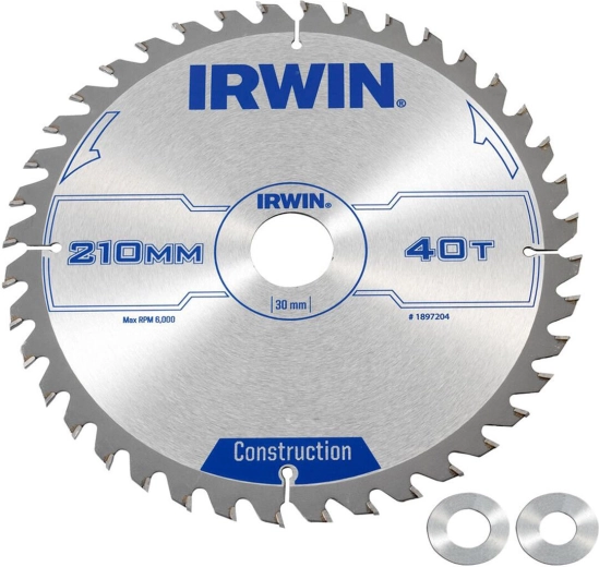Lame de scie IRWIN 210 mm, 40 dents, ATB pour bois