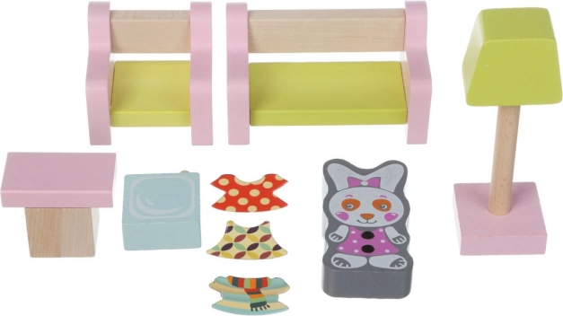 Salon - mobilier en bois pour poupées Cubika