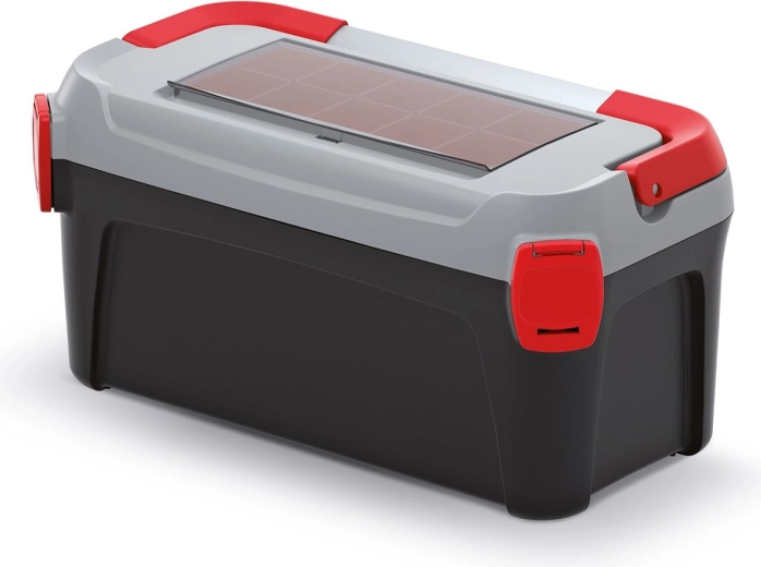 Coffre à outils SMART 50 cm avec poignée métallique, organiseur dans le couvercle