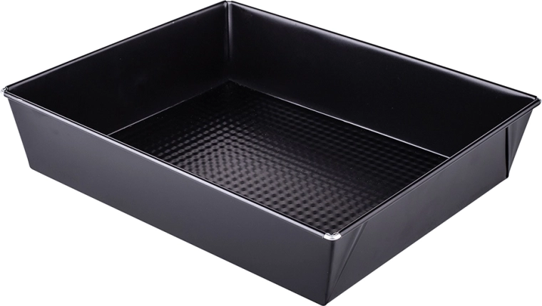 Plaque de cuisson texturée 28 × 23,5 × 6 cm noire
