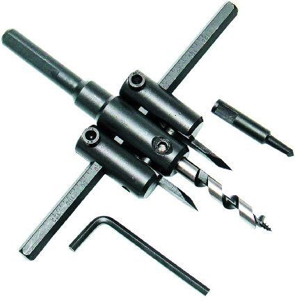 Scie cloche réglable 30–120 mm pour bois, PVC et plaques de plâtre