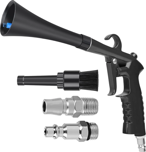 Pistolet de nettoyage pneumatique RENEW FORCE pour sellerie avec effet tornade et brosse - 1 pièce