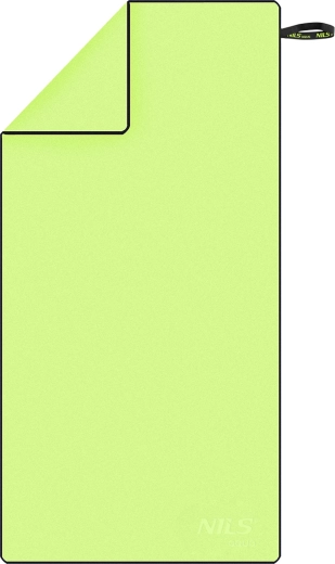 Serviette en microfibre à séchage rapide NILS aqua vert/noir 140 × 70 cm