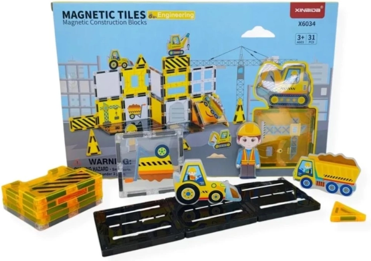 Magical Magnet – jeu de construction magnétique Chantier (31 pièces)
