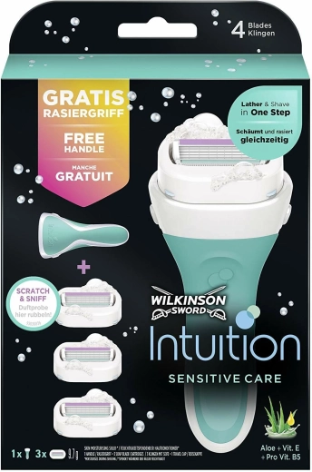 Rasoir pour femme Wilkinson Intuition Sensitive Care avec têtes de rechange