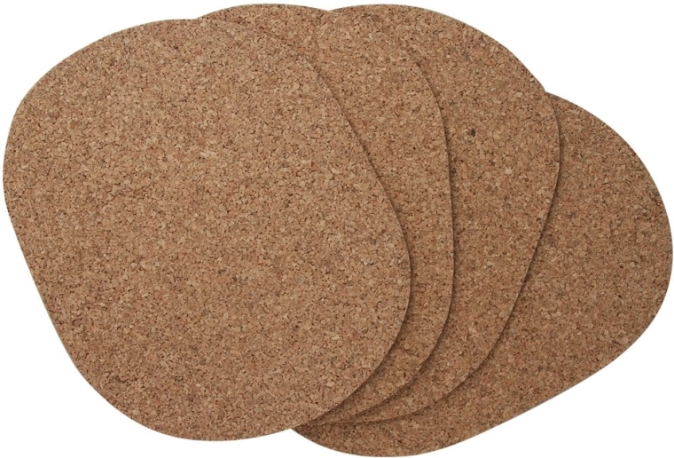 Lot de 4 sets de table ovales en liège 40 × 29 cm