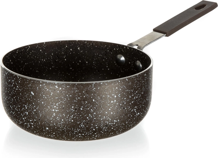 Casserole avec manche 14 cm mini avec revêtement antiadhésif Granite Brown