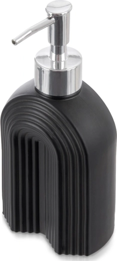 Distributeur de savon en verre, noir, 320 ml