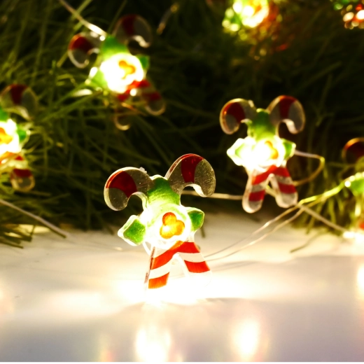 Guirlande lumineuse LED bonbons 20 LED à piles