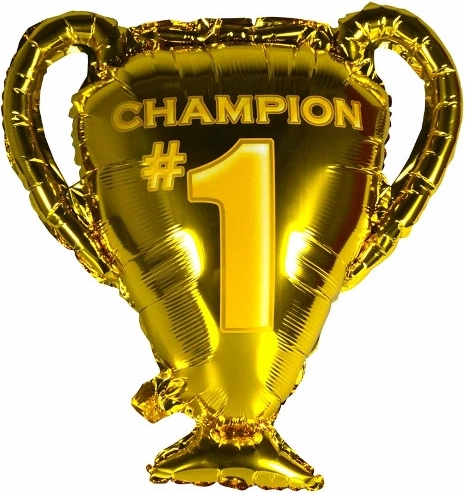 Ballon en feuille en forme de coupe – ballon trophée doré