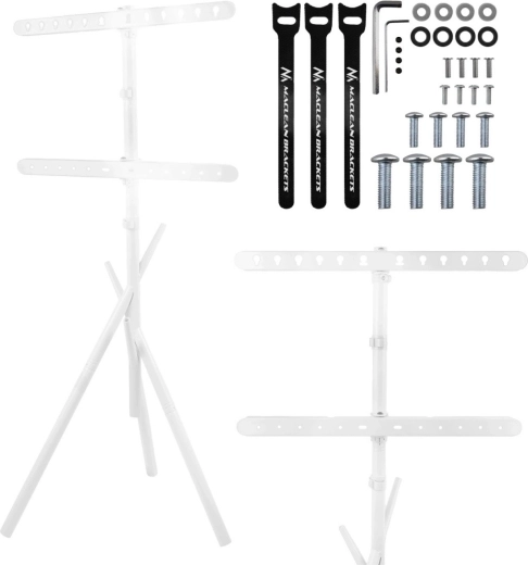 Support TV sur pied Maclean mc-182 blanc pour 37–80"