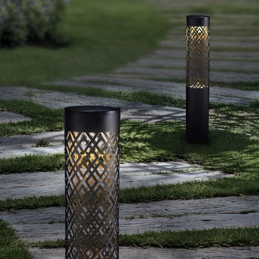 Lampes solaires de jardin à planter 71 cm – torche décorative, 2 pcs