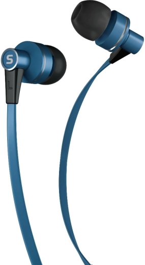 Écouteurs intra-auriculaires métalliques Sencor avec microphone – Bleu