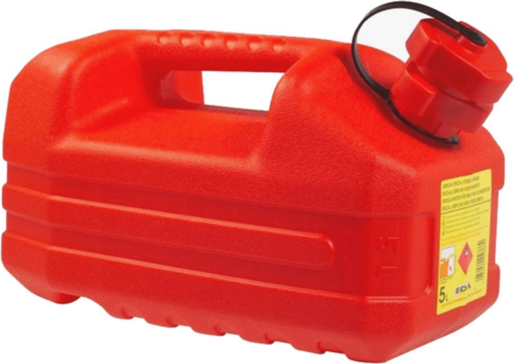 Jerrican en plastique pour carburant 5 L avec bec verseur télescopique – rouge